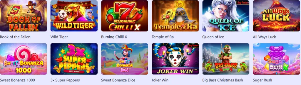 Games at Fortunica Casino
